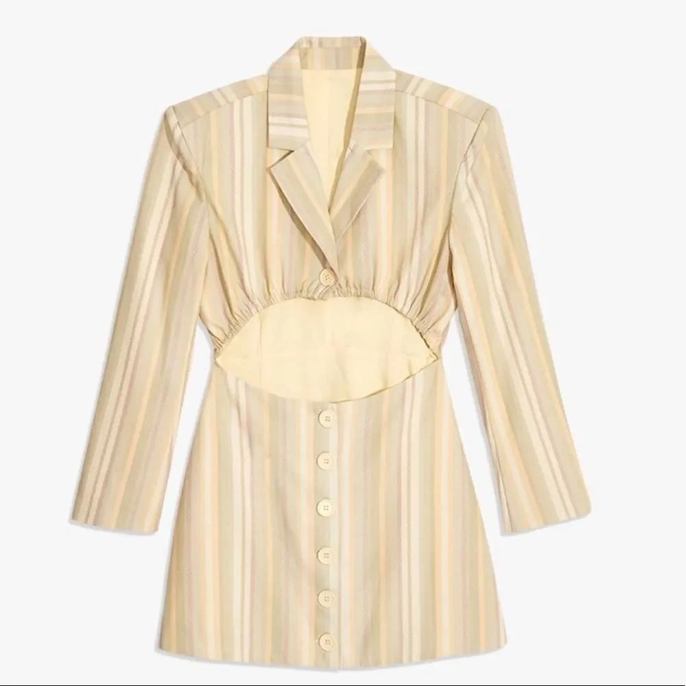 WeWoreWhat Blazer Chevron Stripe Dress
